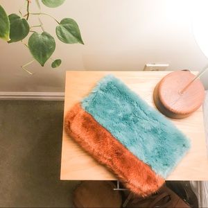 NWOT Zara Furry Clutch